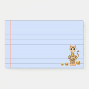 Bloco De Notas Gato Tigre Fofo & Confete Dourado