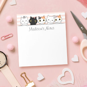 Bloco De Notas Gatos Cutis Personalizados