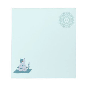 Bloco De Notas Gatos de ioga verde