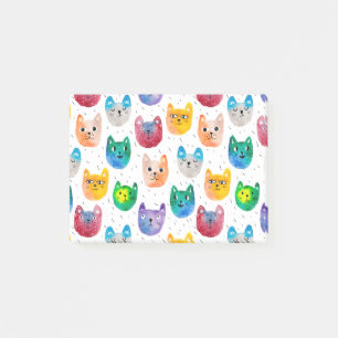 Bloco De Notas Gatos em aquarela e amigos