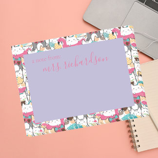 Bloco De Notas Gatos Gatinhos Gatinhos Gafanhotos de Verão Kawaii