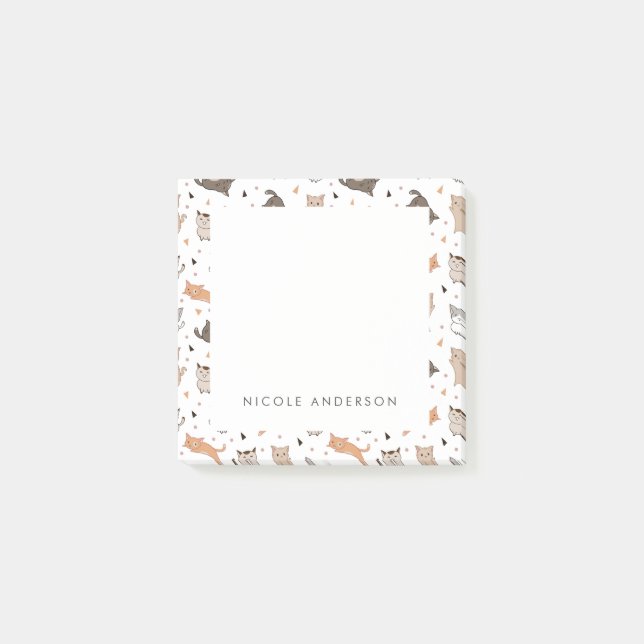 Bloco De Notas Gatos Ilustrados (Frente)