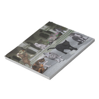 Bloco De Notas Gatos nas Etapas do Palácio