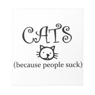 Bloco De Notas Gatos, porque as pessoas sugam