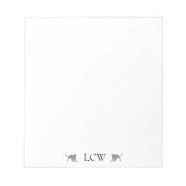 Bloco De Notas Gatos Pretos do Monograma