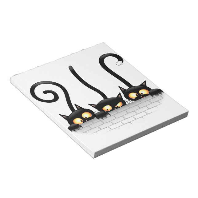 Bloco De Notas Gatos travessosos, divertidos e engraçados (Inclinado)