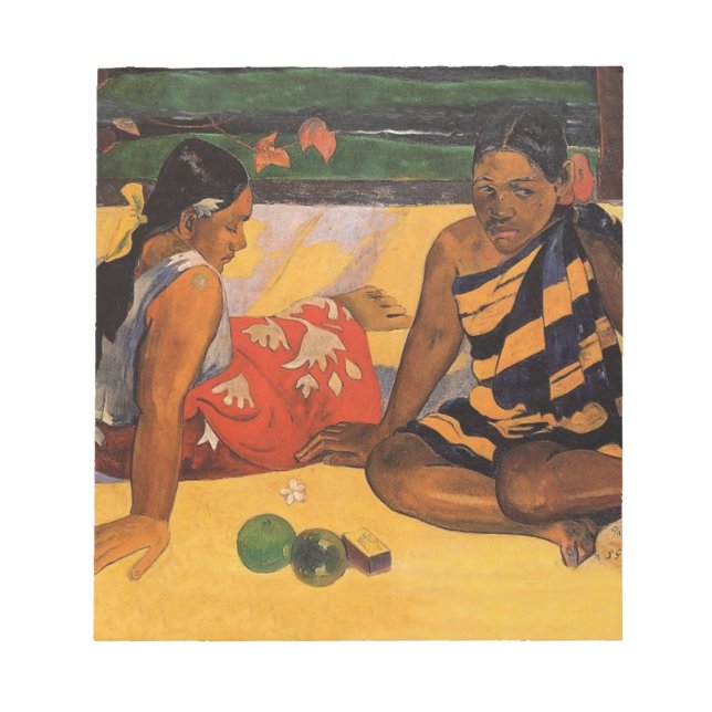 Bloco De Notas Gauguin French Polynesia Tahiti Women Painting (Frente)