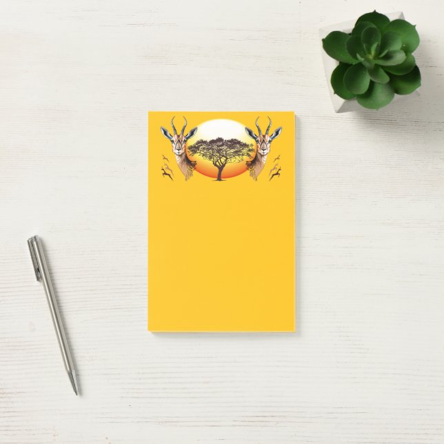 Bloco De Notas Gazelle African Antelope Wild Animal (Escritótio)
