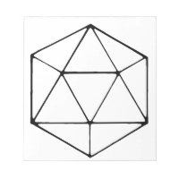 Geek de Jogador de Tabletop do Design D20 minimali