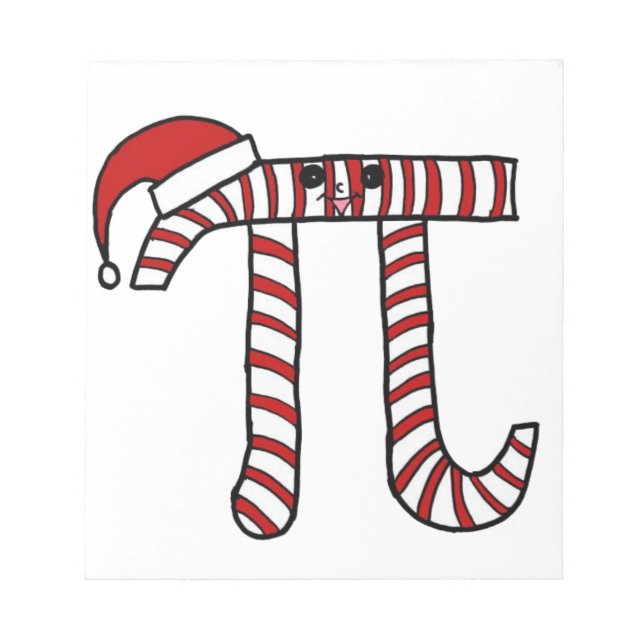 Bloco De Notas Geek de Matemática de Pi Natal (Frente)