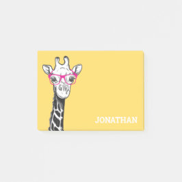 Bloco De Notas Geek Engraçado Giraffe Amarelo