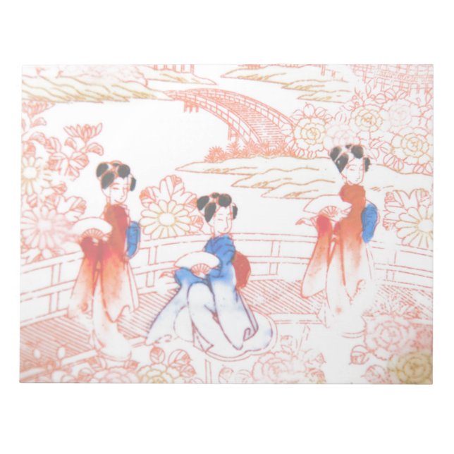 Bloco De Notas Geishas no jardim (Frente)