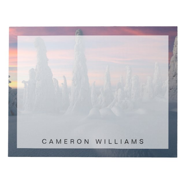 Bloco De Notas Gelo e neve | Árvores cobertas por neve, Lapónia,  (Frente)