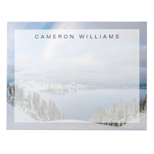 Bloco De Notas Gelo e neve Crater Lake Oregon