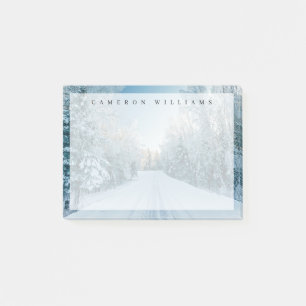 Bloco De Notas Gelo e neve   Frozen Winter Road Russia, Sibéria