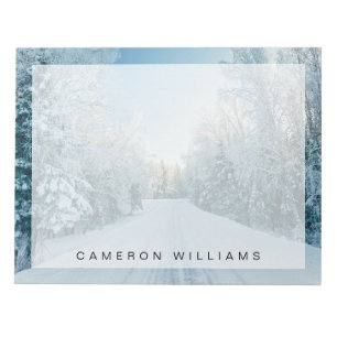 Bloco De Notas Gelo e neve   Frozen Winter Road Russia, Sibéria