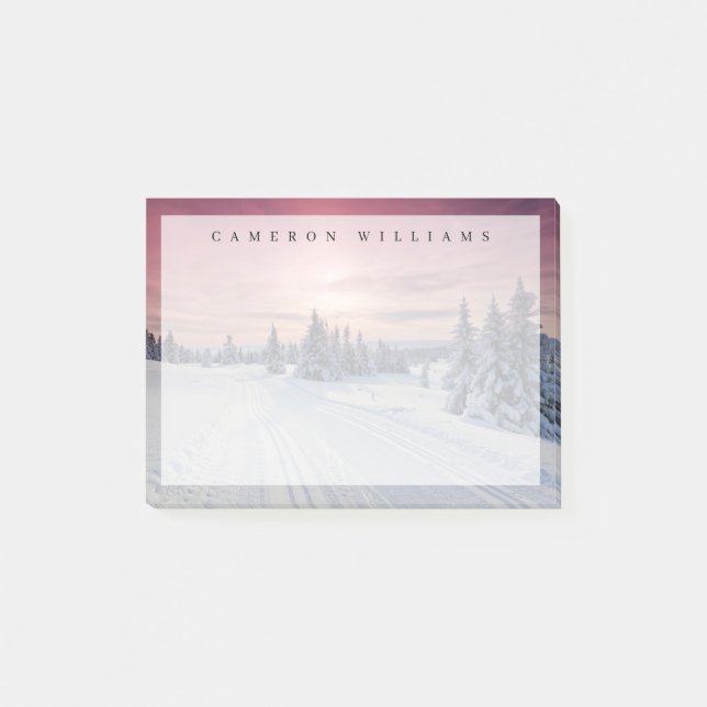 Bloco De Notas Gelo e neve | Lillehammer, Noruega (Frente)