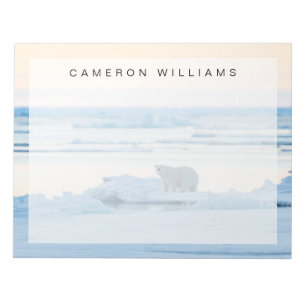 Bloco De Notas Gelo e neve Polar Bear Iceberg Noruega
