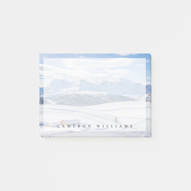 Bloco De Notas Gelo e neve | Snowscape European Alps, Itália (Frente)