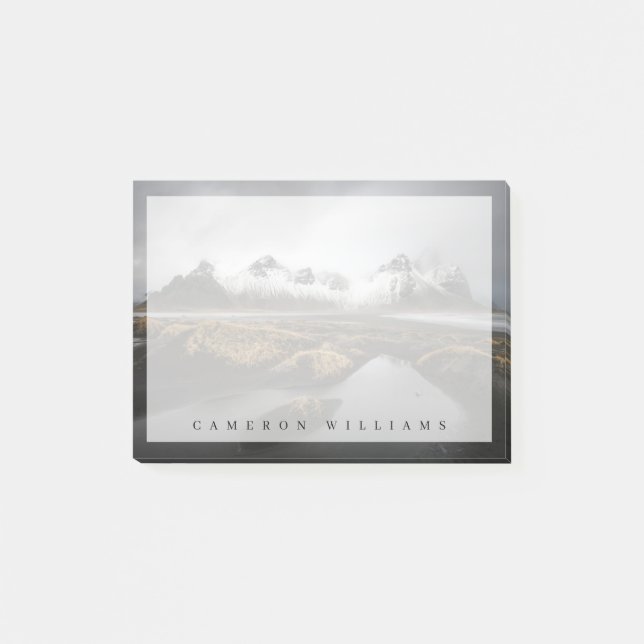 Bloco De Notas Gelo e neve | Vestrahorn Mountain, Islândia (Frente)