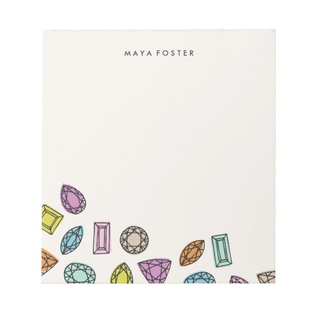 Bloco De Notas Gems Notepad - Marfim (Frente)