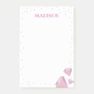 Bloco De Notas Gemstone Rosa Posta Nota