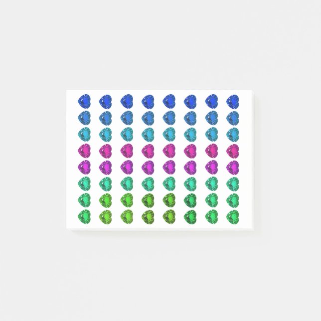 Bloco De Notas Gemstones coronários coloridos (Frente)