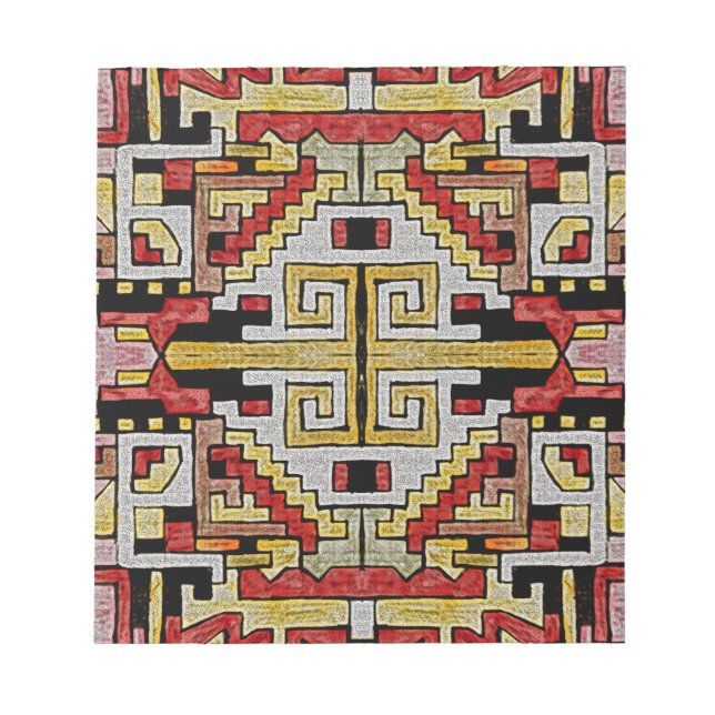 Bloco De Notas Geomethric Tribal/Ethnic Pattern (Frente)