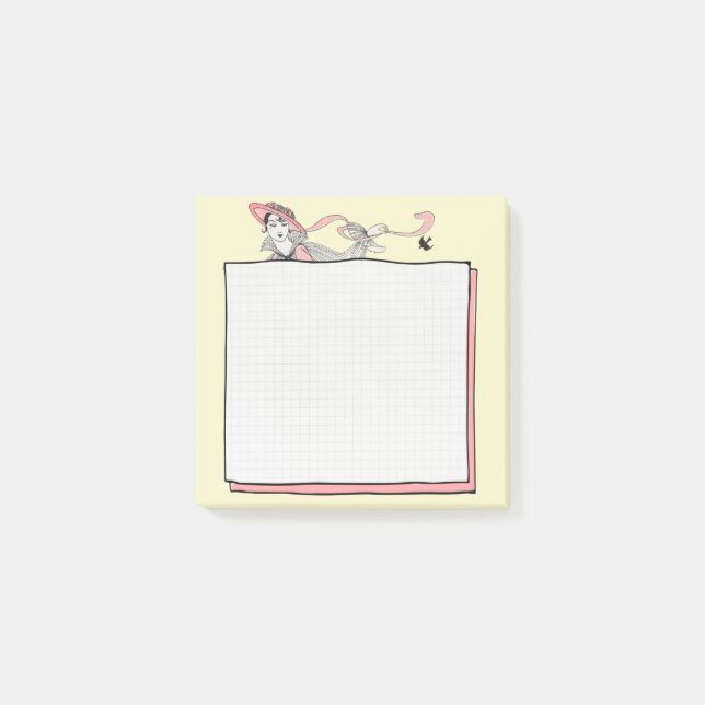 Bloco De Notas George Barbier Fashionable Mulher (Frente)