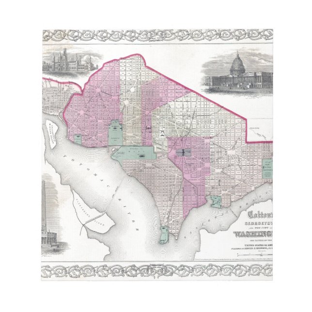 Bloco De Notas Georgetown e Washington DC (Frente)