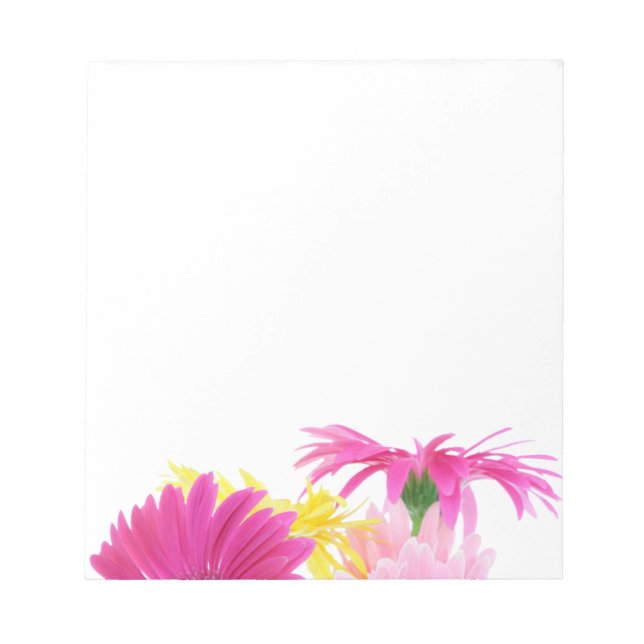 Bloco De Notas Gerbera Daisy Piink Flowers (Frente)