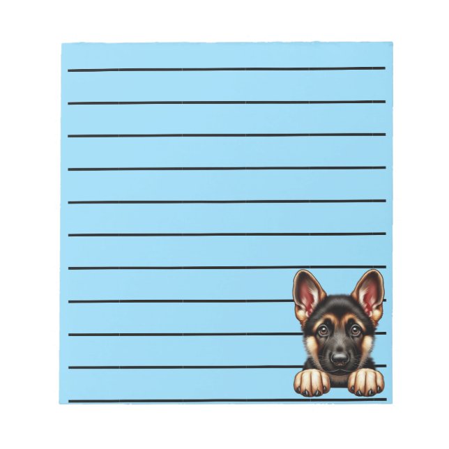 Bloco De Notas German shepherd com olhos expressivos (Frente)