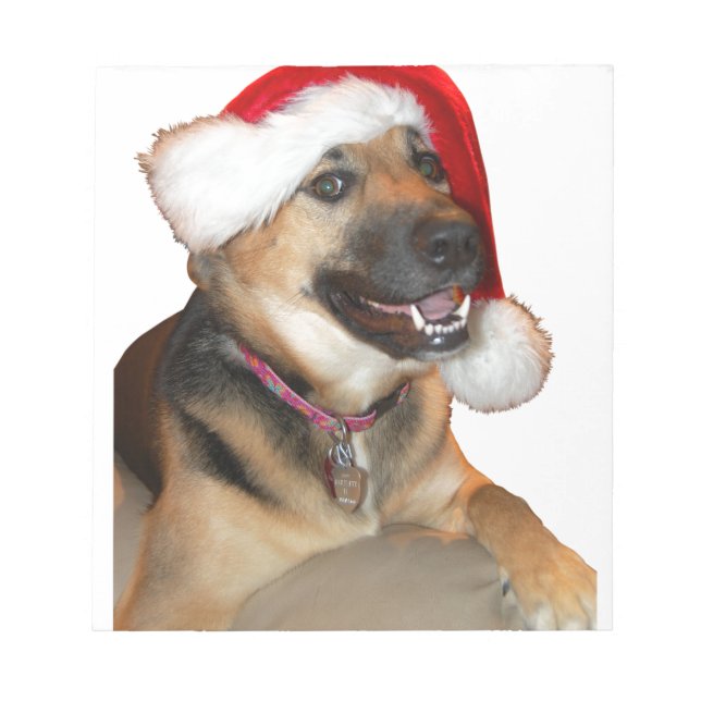 Bloco De Notas German shepherd de Natal (Frente)