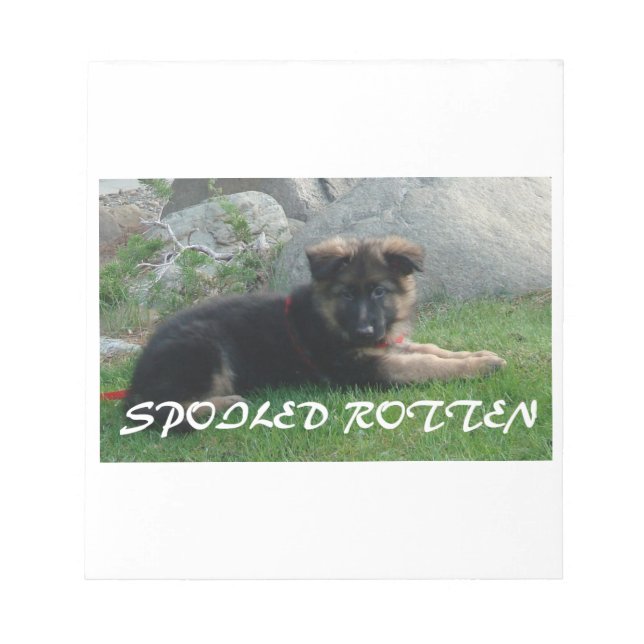 Bloco De Notas german shepherd podre estragado (Frente)