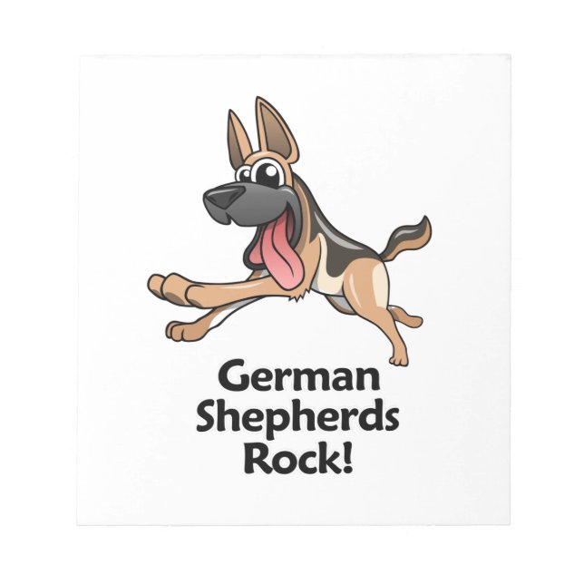 Bloco De Notas German shepherd Rock! (Frente)