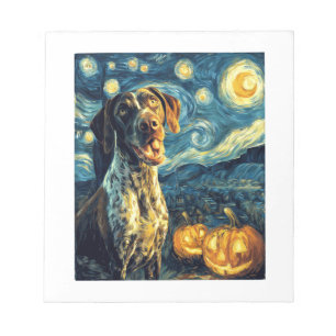 Bloco De Notas German Shorthaired Pointer 2 Cachorro Fofo Dia das