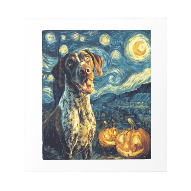 Bloco De Notas German Shorthaired Pointer 2 Cachorro Fofo Dia das (Frente)