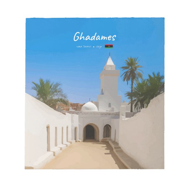 Bloco De Notas Ghadames, Líbia - Mesquita Branca (Frente)