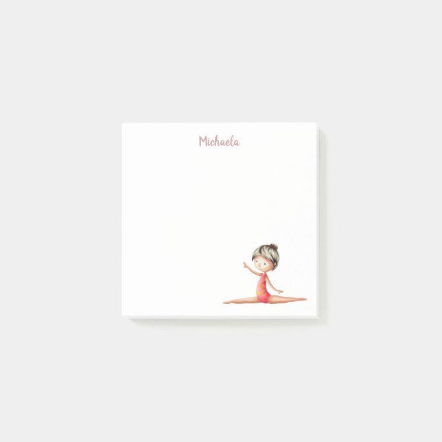 Bloco De Notas ginasta esportivo fazendo uma divisão personalizad (Frente)