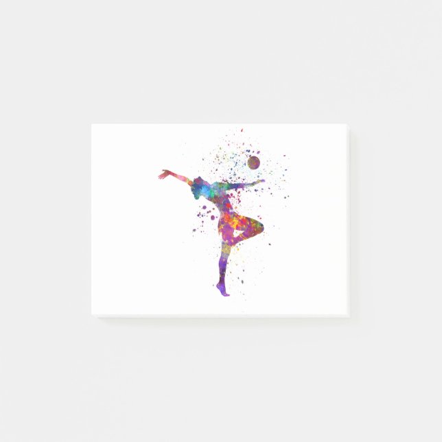 Bloco De Notas Ginástica rítmica em aquarela (Frente)