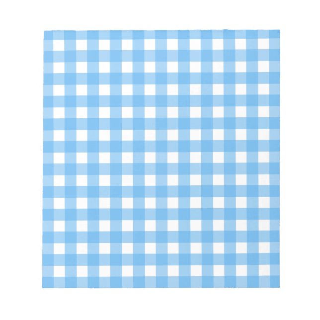 Bloco De Notas Gingham azul (Frente)