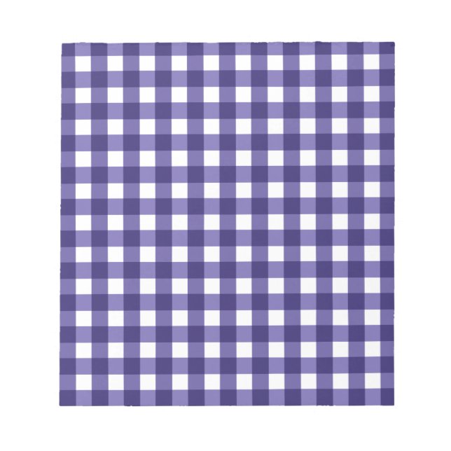 Bloco De Notas Gingham azul marinho (Frente)