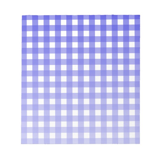 Bloco De Notas Gingham azul-real (Frente)