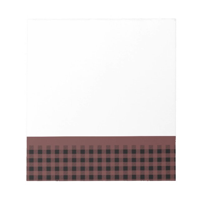 Bloco De Notas Gingham Brown e Black (Frente)