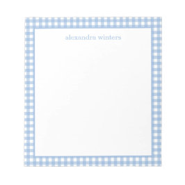 Bloco De Notas Gingham Personalizado