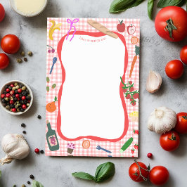 Bloco De Notas Gingham Picnic Cute PERSONALIZADO Comprando em Gro