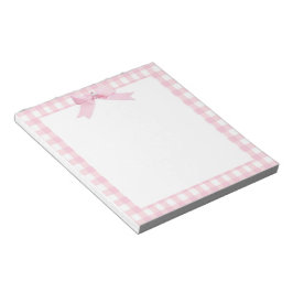Bloco De Notas Gingham Rosa
