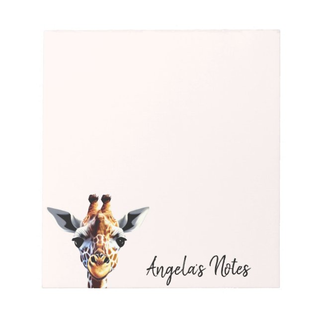 Bloco De Notas Girafa Adorável (Frente)