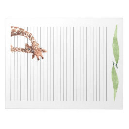 Bloco De Notas Girafa Caçada Safari Animais Escrevendo