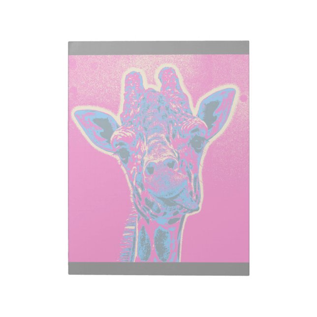 Bloco De Notas Girafa Engraçada Esticando sua língua (Invertido)